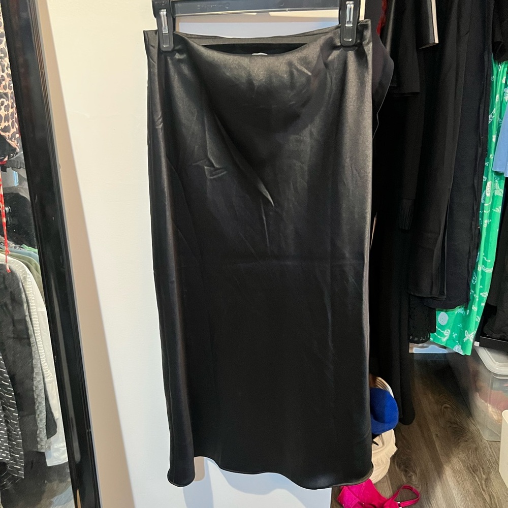 Mango Midi Satin Skirt